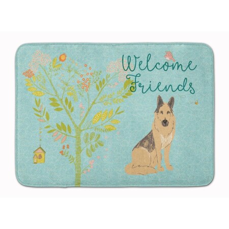 Carolines Treasures Welcome Friends German Shepherd Machine Washable Memory Foam Mat BB7578RUG